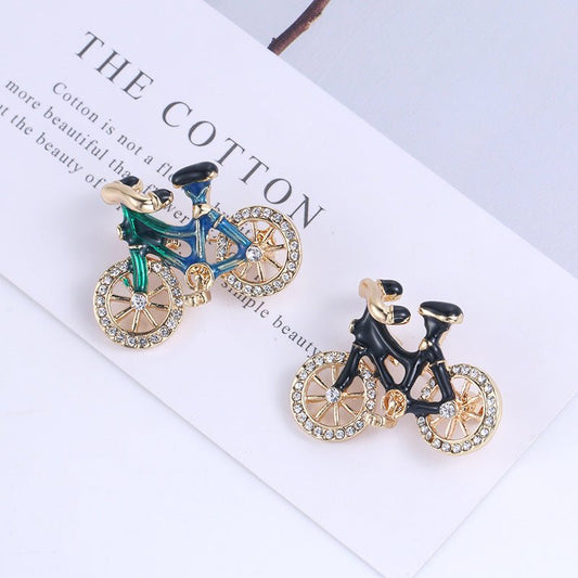 Creative Bicycle Brooch Collar Pin Brooch Dripping Oil - Broochs- Brooch - Broochs -