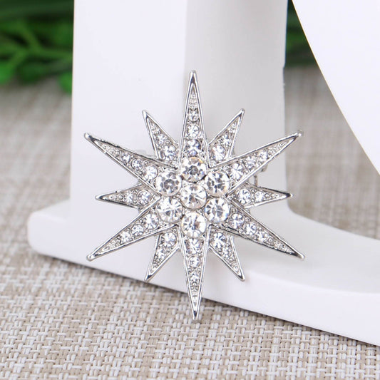 Diamond Fashion Cufflink Brooch Accessories - Broochs- Brooch - Broochs -