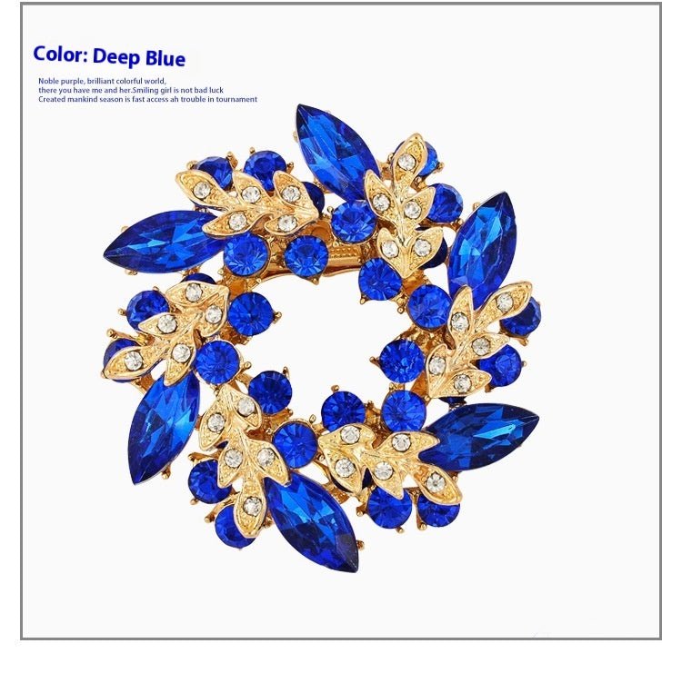 Korean Style Bauhinia Brooch Scarf Pin Dual-use Fashion Crystal Diamond Brooch - Broochs- Brooch - Broochs -