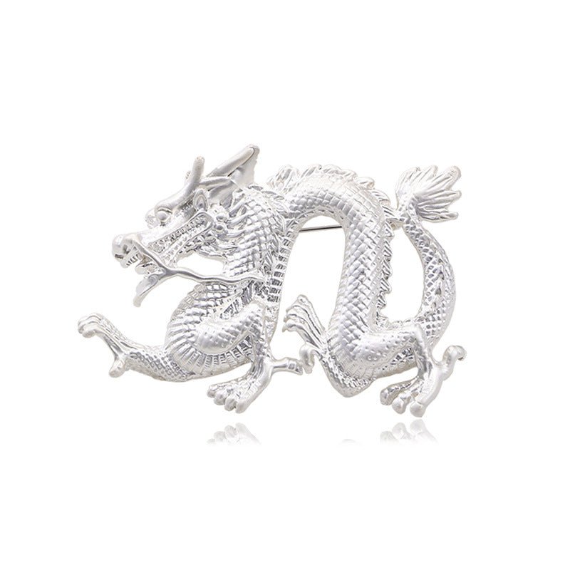 Retro Oil Dripping Cartoon Flying Dragon Shape Brooch For Men - Broochs- Brooch - Broochs -