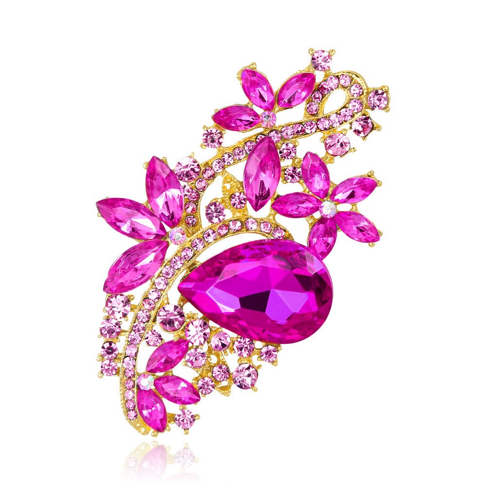 Rhinestone Brooch Acrylic Glass Brooch Pin Clothing Brooch - Broochs- Brooch - Broochs -