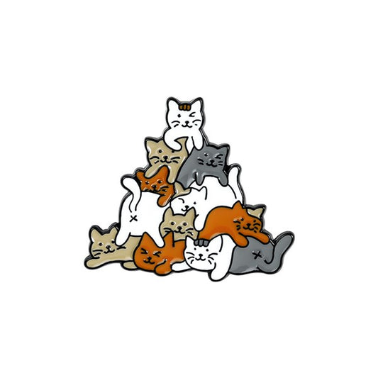 Cute cat badge brooch