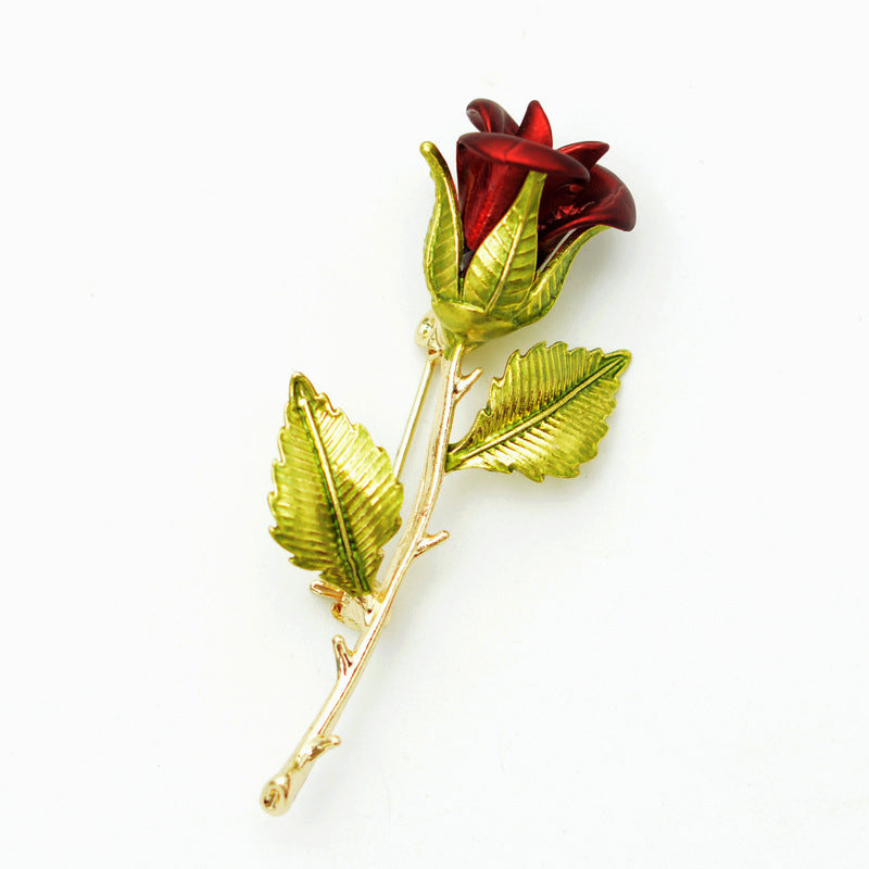 Rose Crystal bee brooch pin with pearl details