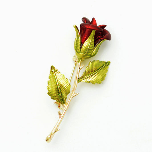 Rose Crystal bee brooch pin with pearl details