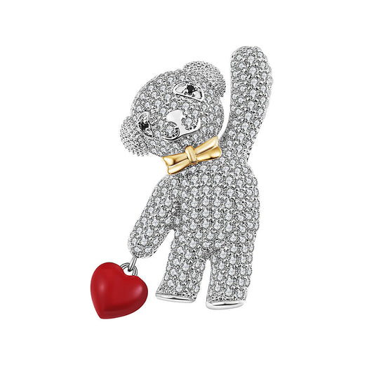 Crystal rhinestone brooch pin
