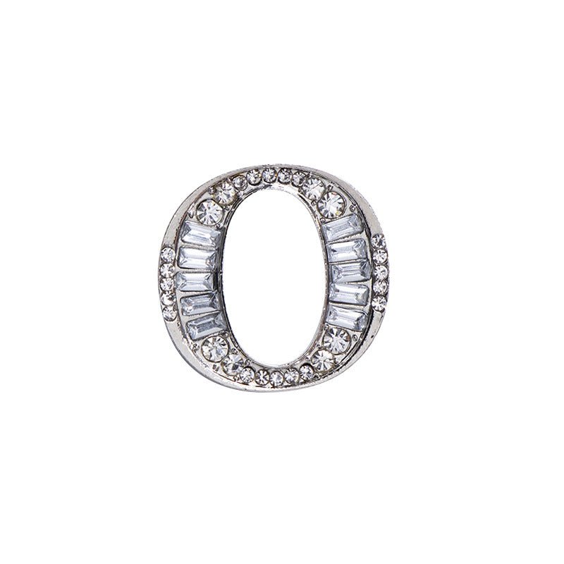 26 English Letters Crystal Brooch Suit Corsage Pin Badge - Broochs- Brooch - Broochs -