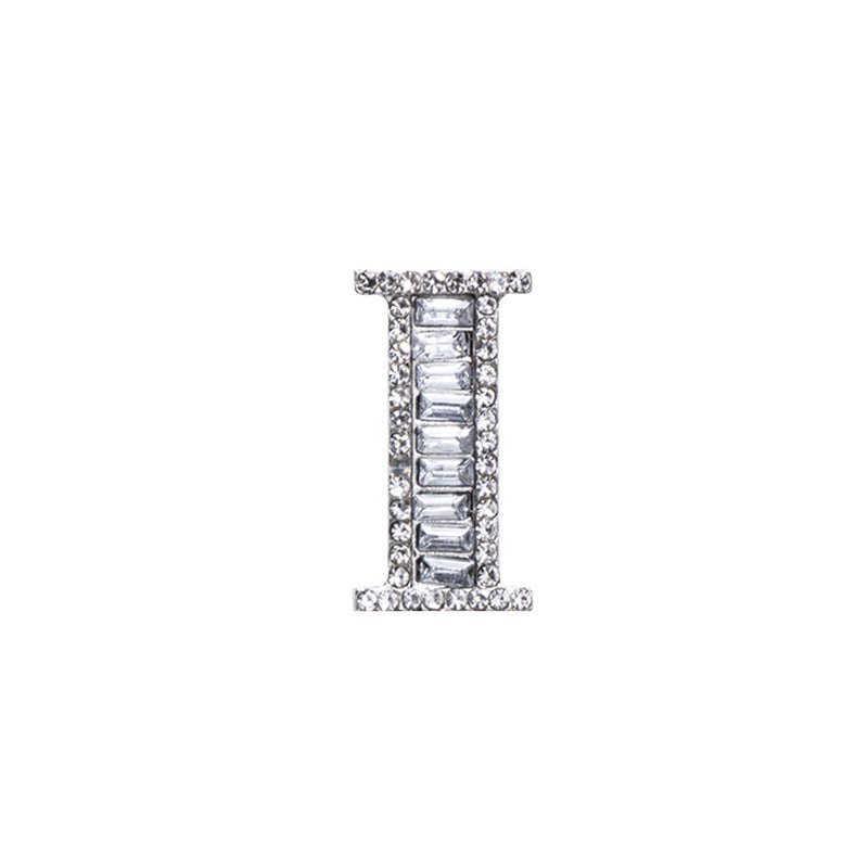 26 English Letters Crystal Brooch Suit Corsage Pin Badge - Broochs- Brooch - Broochs -