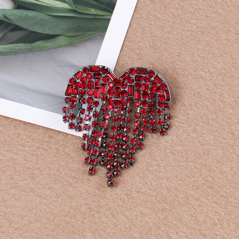 Amashi The Same Love Tassel Brooch With Anti-glare Neckline Pin - Broochs- Brooch - Broochs -