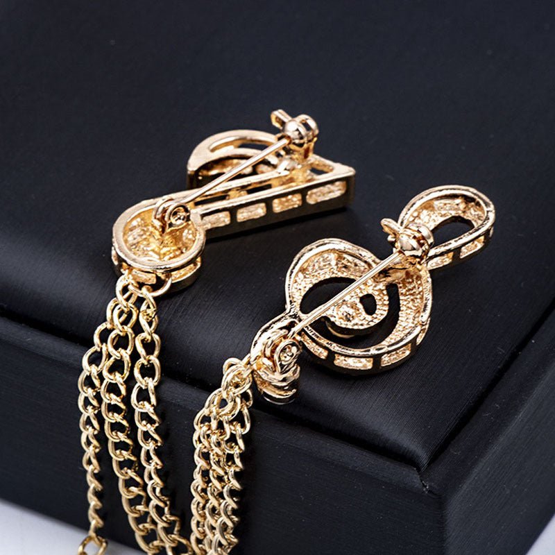 British style men's symbol music brooch brooch - Broochs- Brooch - Broochs -