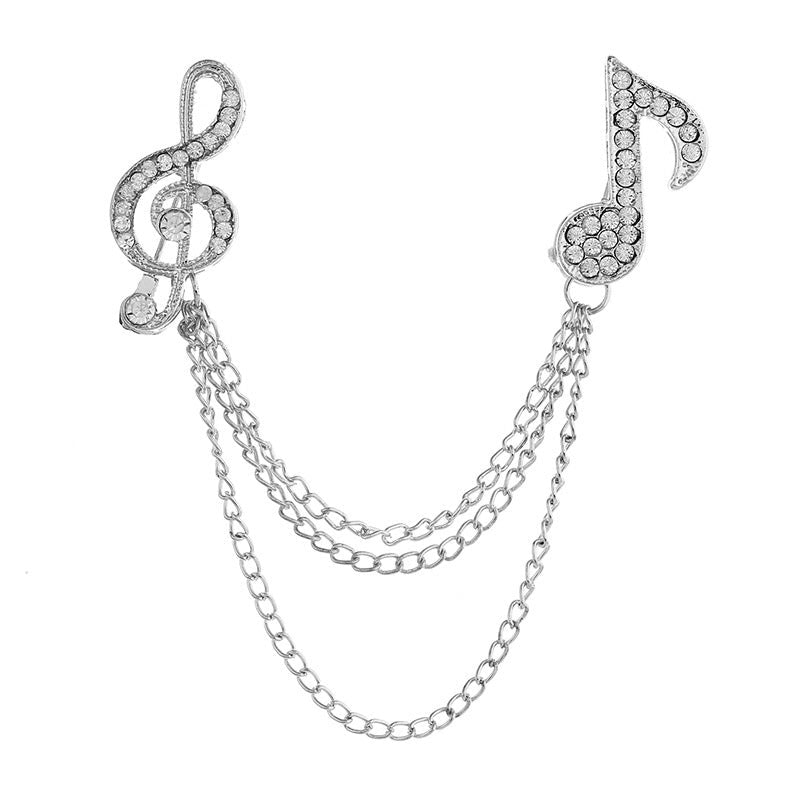 British style men's symbol music brooch brooch - Broochs- Brooch - Broochs -