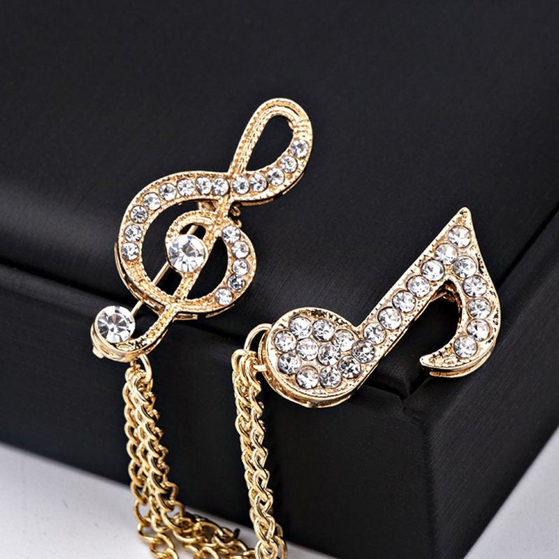 British style men's symbol music brooch brooch - Broochs- Brooch - Broochs -
