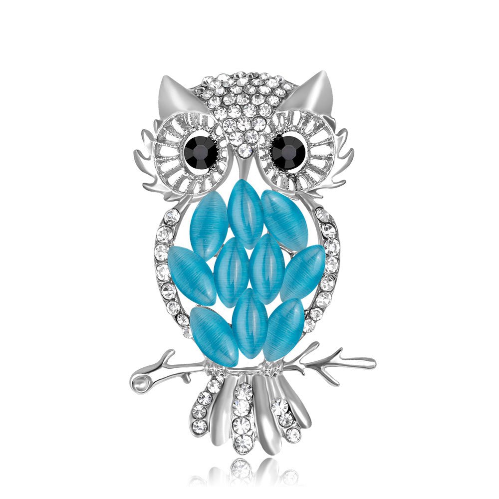 Brooch Jewelry Wholesale Dream Owl Crystal Opal Brooch Corsage - Broochs- Brooch - Broochs -