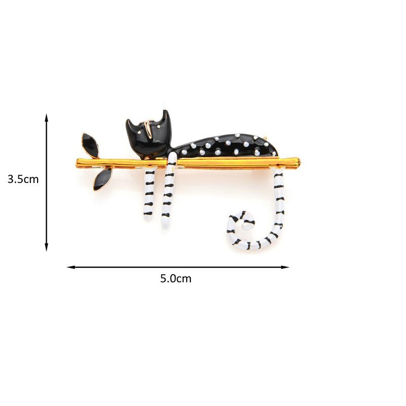 Cartoon cat brooch - Broochs- Brooch - Broochs -
