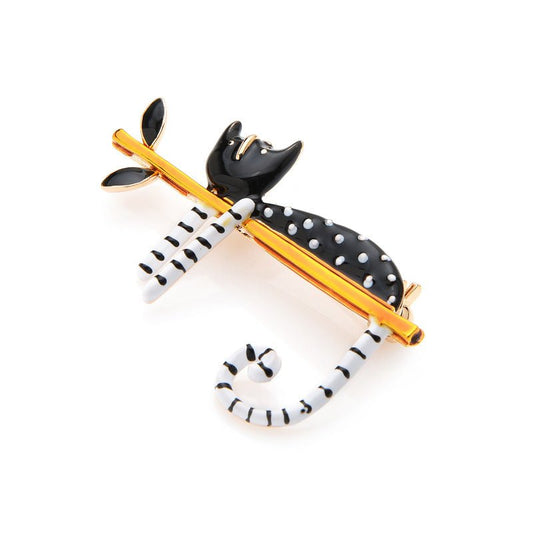 Cartoon cat brooch - Broochs- Brooch - Broochs -