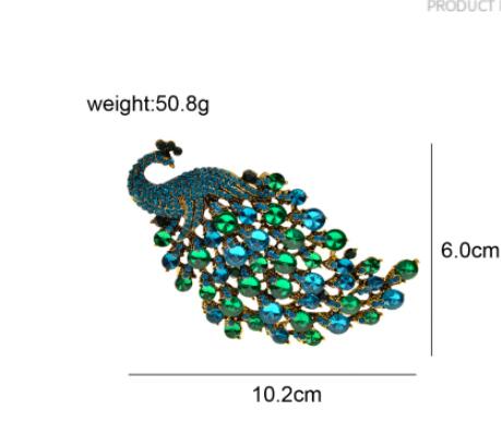 Colorful Peacock Women's Metal Brooch - Broochs- Brooch - Broochs -
