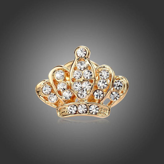 Couple Mini Brooch Brooch Full Rhinestone Crown Sting Horse Pin - Broochs- Brooch - Broochs -