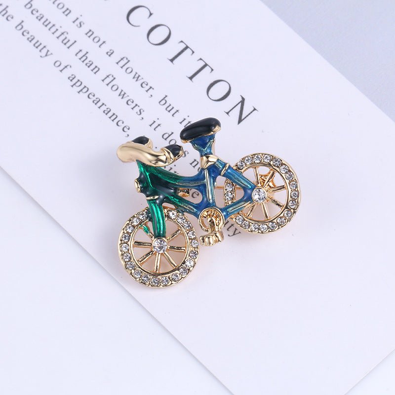 Creative Bicycle Brooch Collar Pin Brooch Dripping Oil - Broochs- Brooch - Broochs -