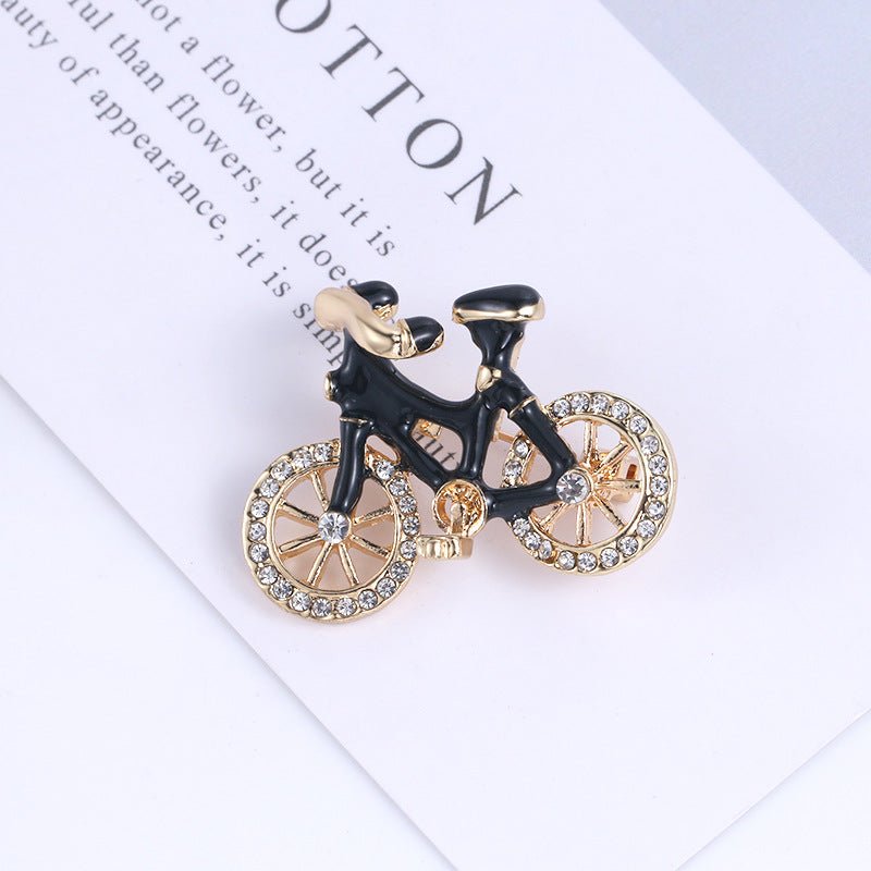 Creative Bicycle Brooch Collar Pin Brooch Dripping Oil - Broochs- Brooch - Broochs -