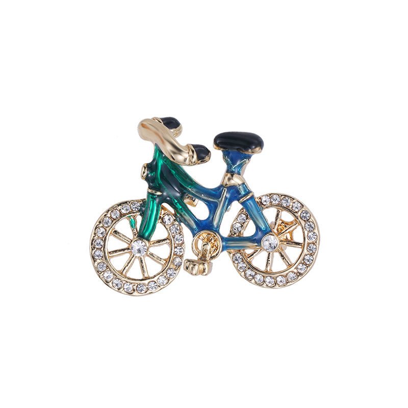 Creative Bicycle Brooch Collar Pin Brooch Dripping Oil - Broochs- Brooch - Broochs -