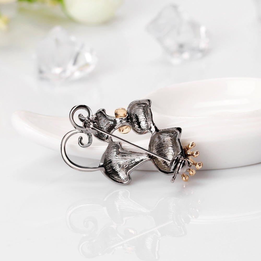 cute brooch boutique cartoon animal love double cat brooch female - Broochs- Brooch - Broochs -