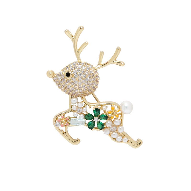 Cute Deer Brooch High-end Elegant And Versatile Exquisite - Broochs- Brooch - Broochs -