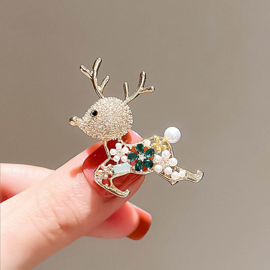 Cute Deer Brooch High-end Elegant And Versatile Exquisite - Broochs- Brooch - Broochs -