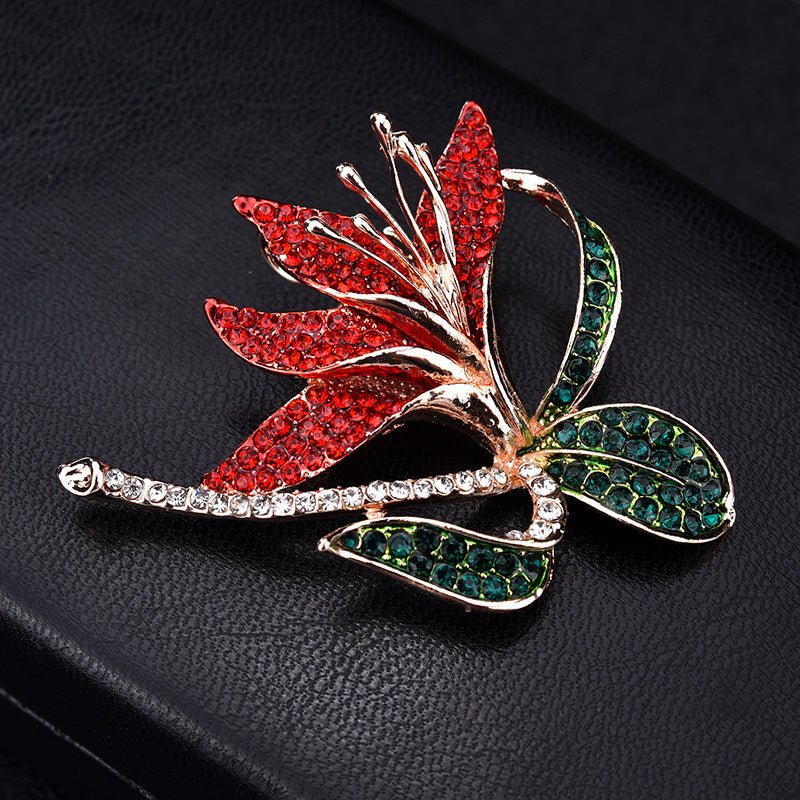 Daffodil Full Diamond Brooch, High-end Brooch, Clothing Accessories, Corsage - Broochs- Brooch - Broochs -