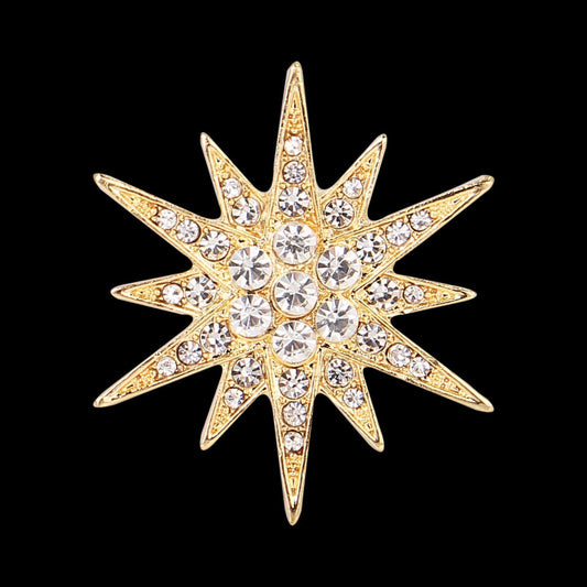 Diamond Fashion Cufflink Brooch Accessories - Broochs- Brooch - Broochs -