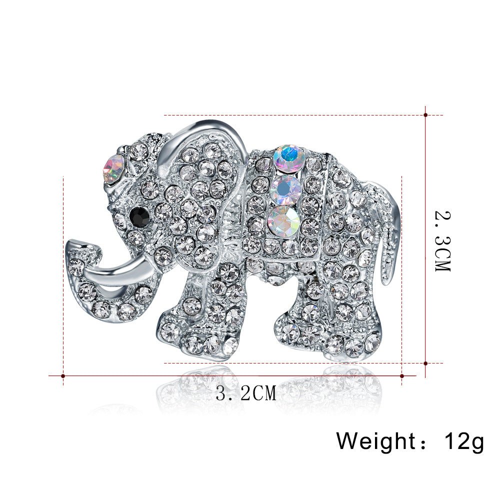 Elephant Rhinestone Brooch - Broochs- Brooch - Broochs -