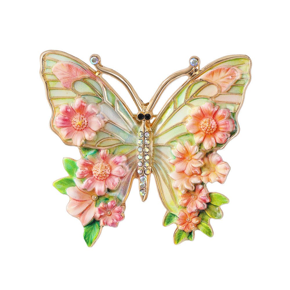 Enamel-painted Butterfly Brooch Sophisticated Luxe Yet Understated And Effortlessly Versatile - Broochs- Brooch - Broochs -