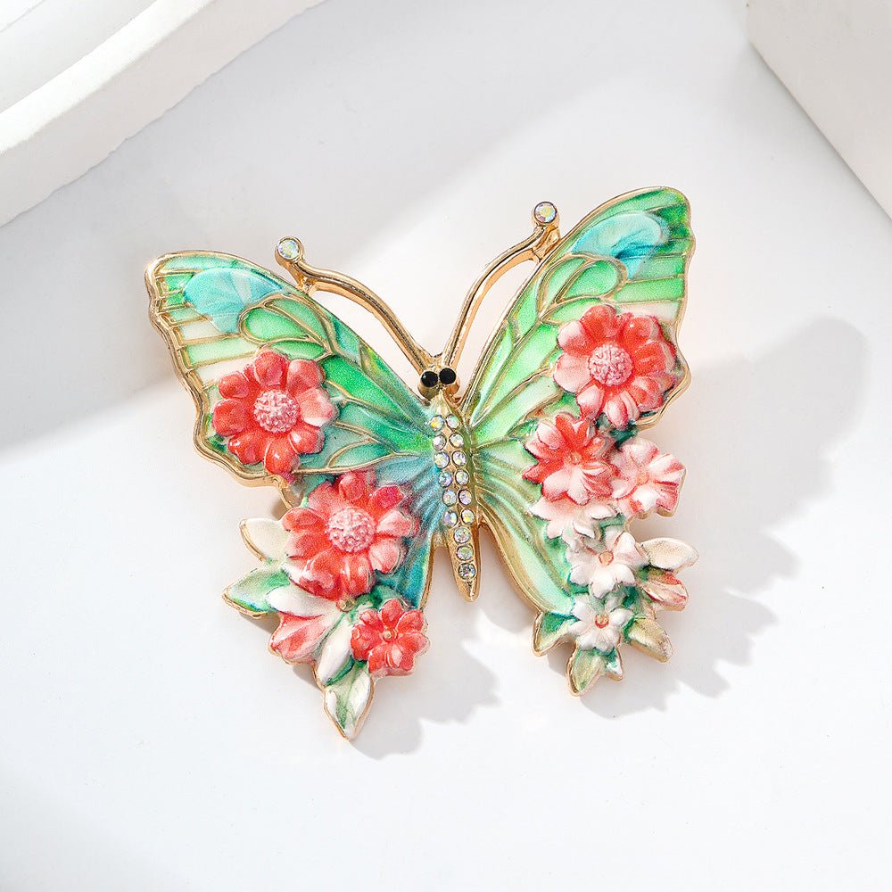 Enamel-painted Butterfly Brooch Sophisticated Luxe Yet Understated And Effortlessly Versatile - Broochs- Brooch - Broochs -