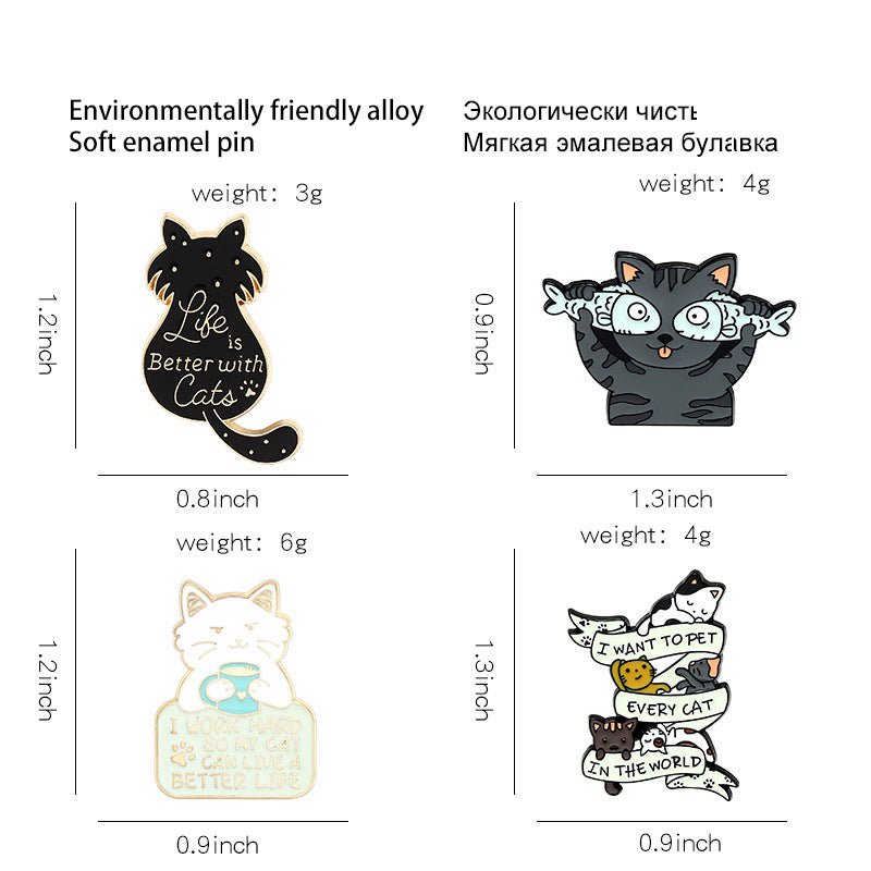 Fashion Small cat Brooch Jewelry - Broochs- Brooch - Broochs -
