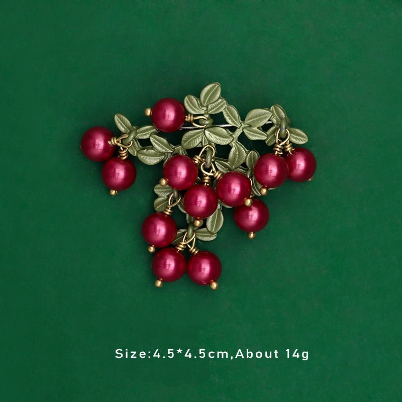 Fashionable Trendy Plant And Pearl Brooch In Alloy And Enamel - Broochs- Brooch - Broochs -
