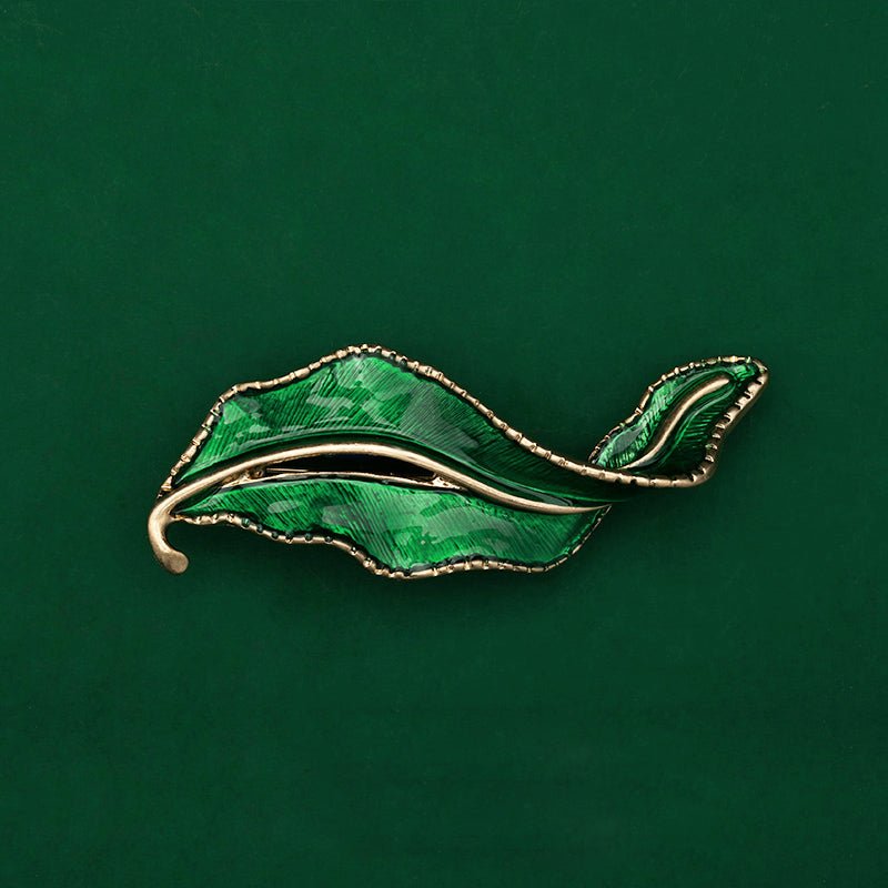 Fashionable Trendy Plant And Pearl Brooch In Alloy And Enamel - Broochs- Brooch - Broochs -