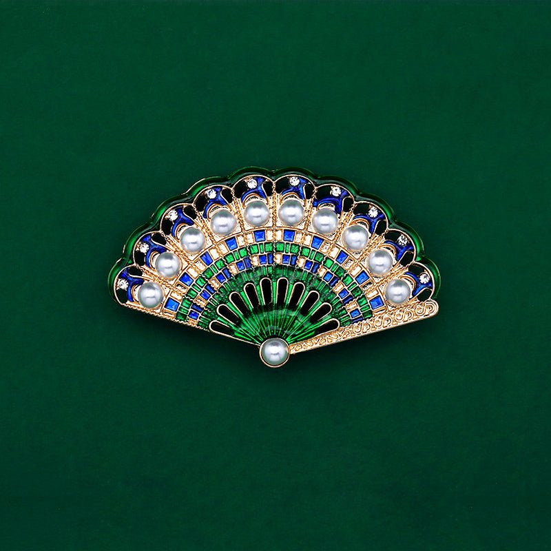 Fashionable Trendy Plant And Pearl Brooch In Alloy And Enamel - Broochs- Brooch - Broochs -