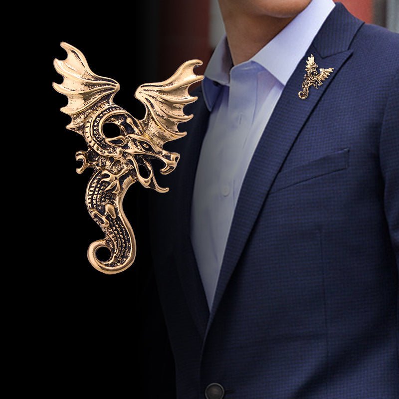Flying Dragon Wing Dinosaur Brooch - Broochs- Brooch - Broochs -
