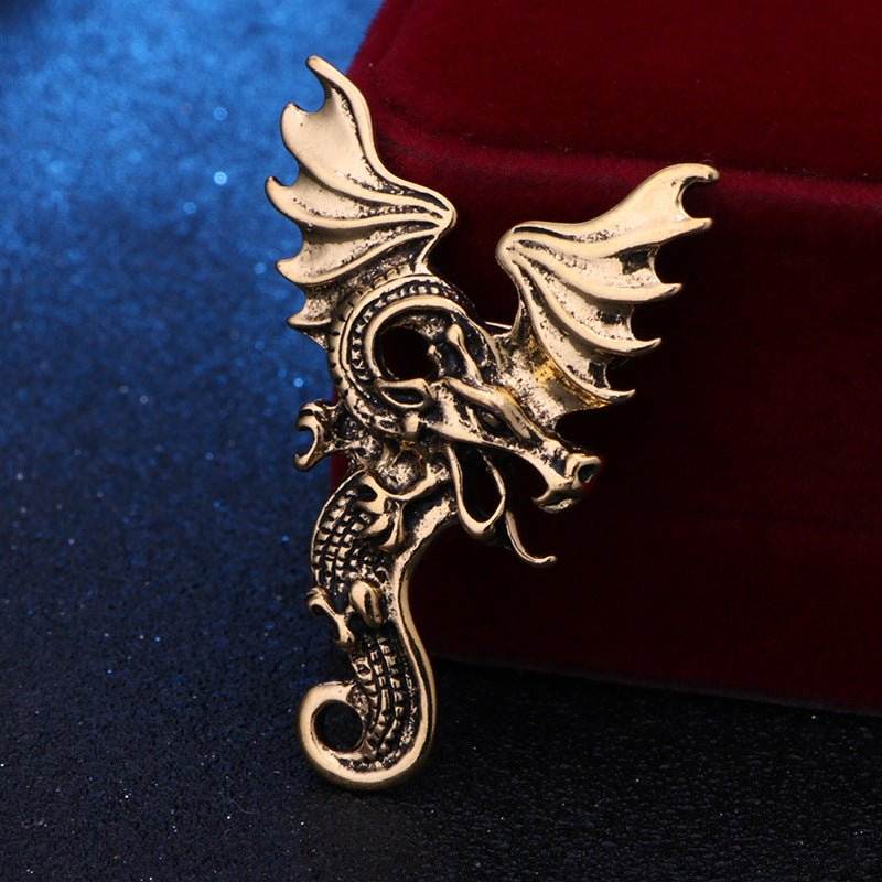 Flying Dragon Wing Dinosaur Brooch - Broochs- Brooch - Broochs -