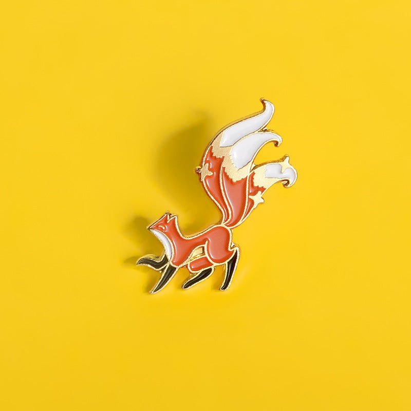 Fox Brooch couple Badge - Broochs- Brooch - Broochs -