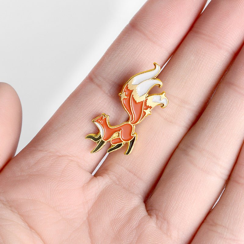 Fox Brooch couple Badge - Broochs- Brooch - Broochs -
