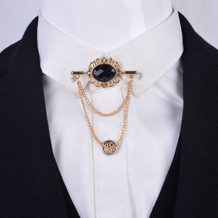 Fringed shirt collar brooch - Broochs- Brooch - Broochs -