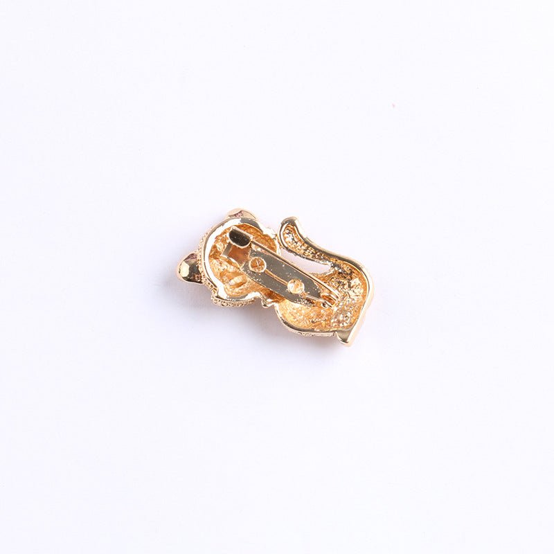 High-end Cartoon Cat Diamond Alloy Brooch Corsage - Broochs- Brooch - Broochs -