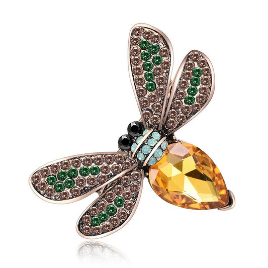 Hot-selling Creative Small Bee Corsage Alloy Oil Drop High-end Animal Brooch - Broochs- Brooch - Broochs -
