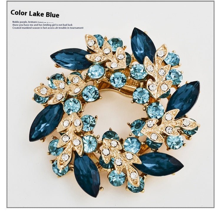 Korean Style Bauhinia Brooch Scarf Pin Dual-use Fashion Crystal Diamond Brooch - Broochs- Brooch - Broochs -