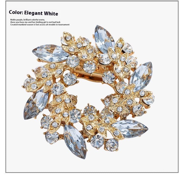 Korean Style Bauhinia Brooch Scarf Pin Dual-use Fashion Crystal Diamond Brooch - Broochs- Brooch - Broochs -