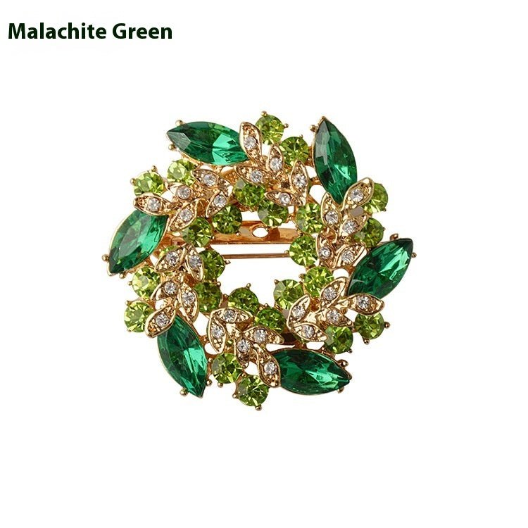 Korean Style Bauhinia Brooch Scarf Pin Dual-use Fashion Crystal Diamond Brooch - Broochs- Brooch - Broochs -