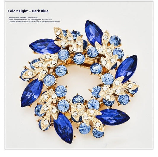 Korean Style Bauhinia Brooch Scarf Pin Dual-use Fashion Crystal Diamond Brooch - Broochs- Brooch - Broochs -