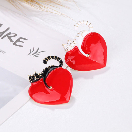 Love cat brooch accessories brooch - Broochs- Brooch - Broochs -