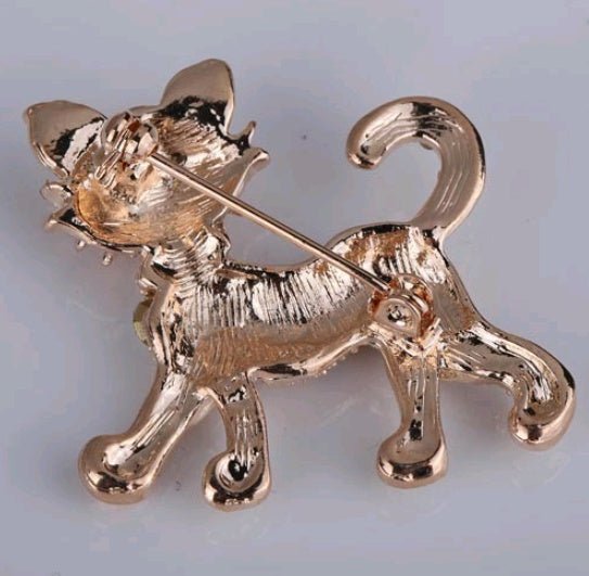 Luxury gold-plated crystal tiger full flashing brooch pin brooch gift - Broochs- Brooch - Broochs -