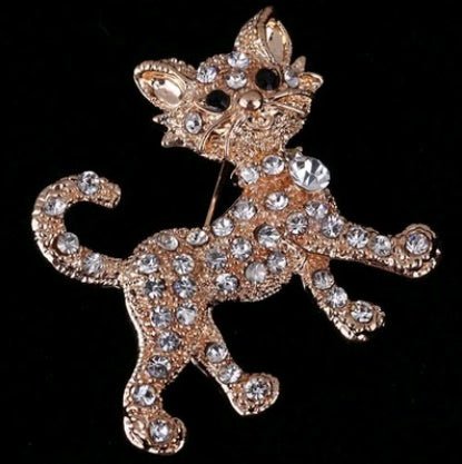 Luxury gold-plated crystal tiger full flashing brooch pin brooch gift - Broochs- Brooch - Broochs -