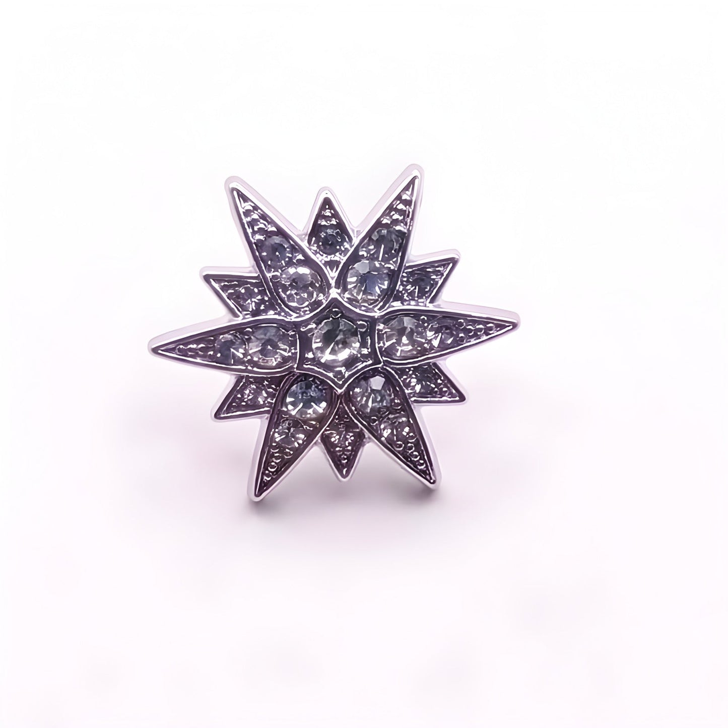 Men's Diamond Six-pointed Star Badge Badge Exquisite Brooch Boutonniere - Broochs- Brooch - Broochs -